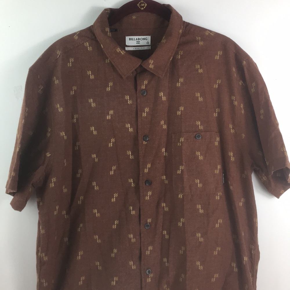Billabong Men’s Bamboo Print Button Up Size L